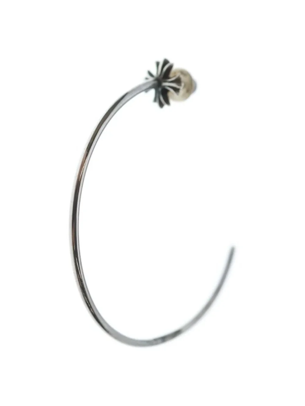Chrome Hearts Hoop CH Pls CH Plus Earrings Silver
